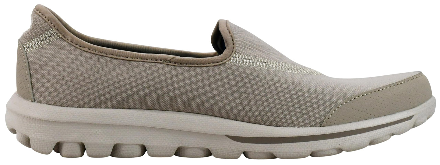 Skechers Women's Go Walk Original Slip-On Walking Shoes, Natural, 6.5 W US