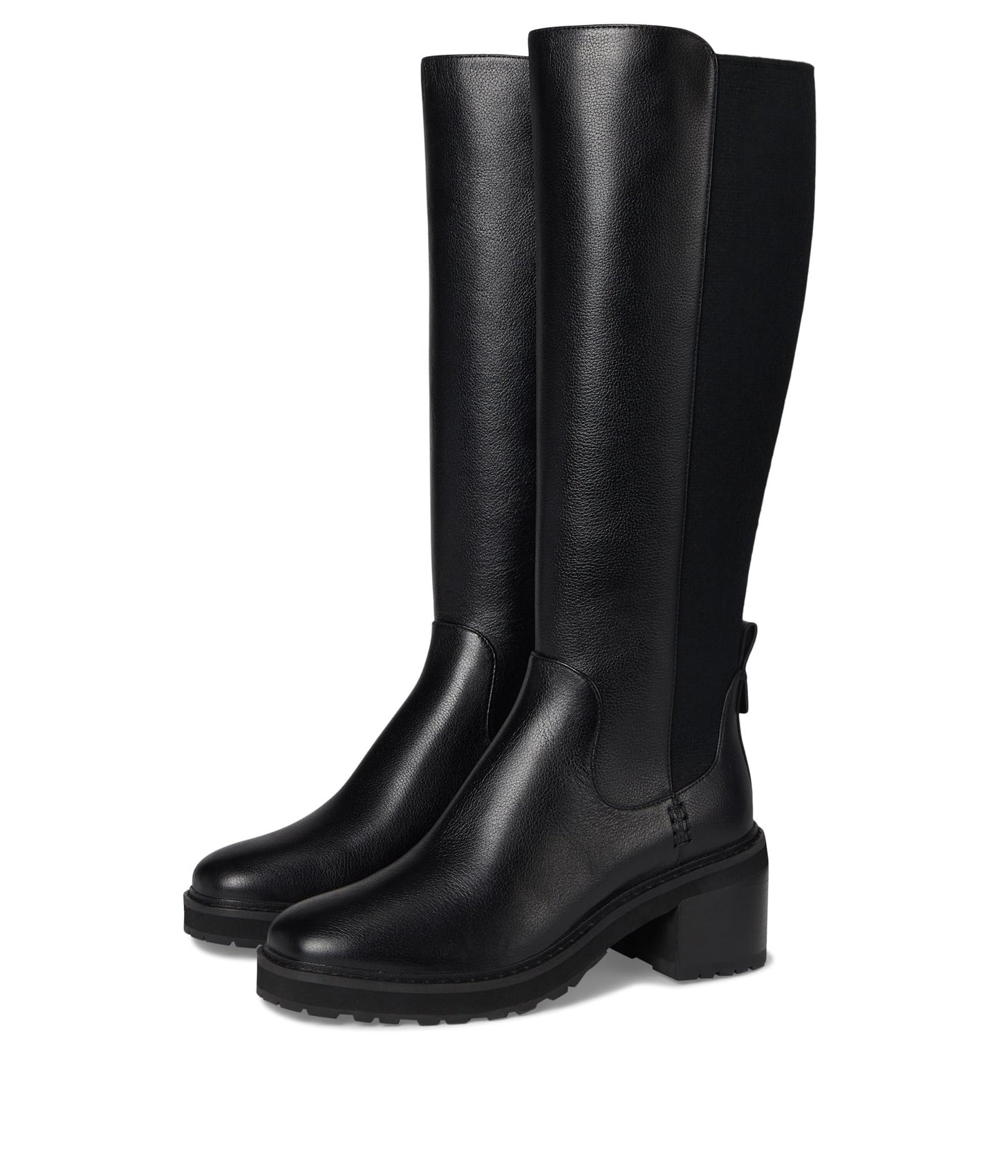 Cole Haan Womens Gema Tall Lug Boot, Black Leather Wp, 6-B US