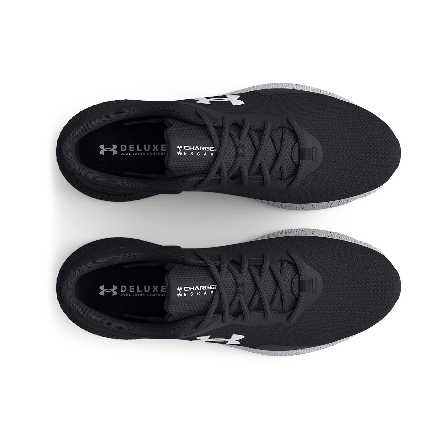Under Armour Women's Charged Escape 4 Running Shoe, (002) Black/Black/White, 9.5