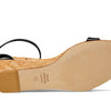 Stuart Weitzman Nudistcurve 50 Wedge Heels for Women - Leather Upper, Square-Toe with Thin Strap, and Adjustable Ankle Strap Black 1 6.5 B