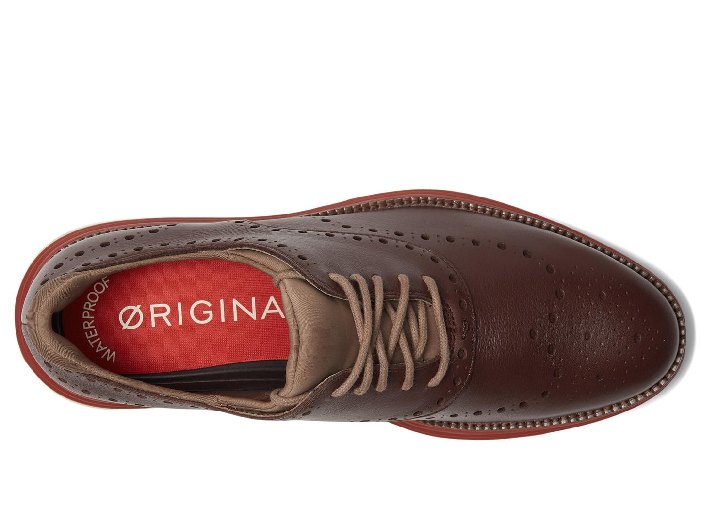 Cole Haan Men's Original Grand Ultra Wing Tip Oxford Deep Mahogany/Red Ochre/Irish Coffee Waterproof 15 Wide