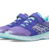 Saucony Wind Alternative Closure 2.0 Running Shoe, Purple/Turq, 4 US Unisex Big Kid
