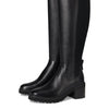 Cole Haan Womens Gema Tall Lug Boot Extended Calf, Black Leather, 8 Wide