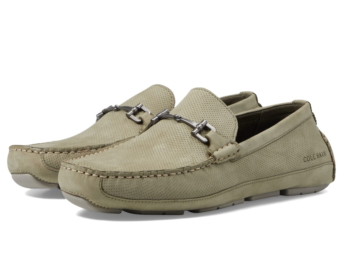Cole Haan Wyatt Bit Driver Tea Leaf Nubuck Perf/Sleet 11.5 D (M)