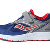 Saucony Cohesion 14 Alternative Closure Running Shoe, Navy/RED, 1 Wide US Unisex Big_Kid