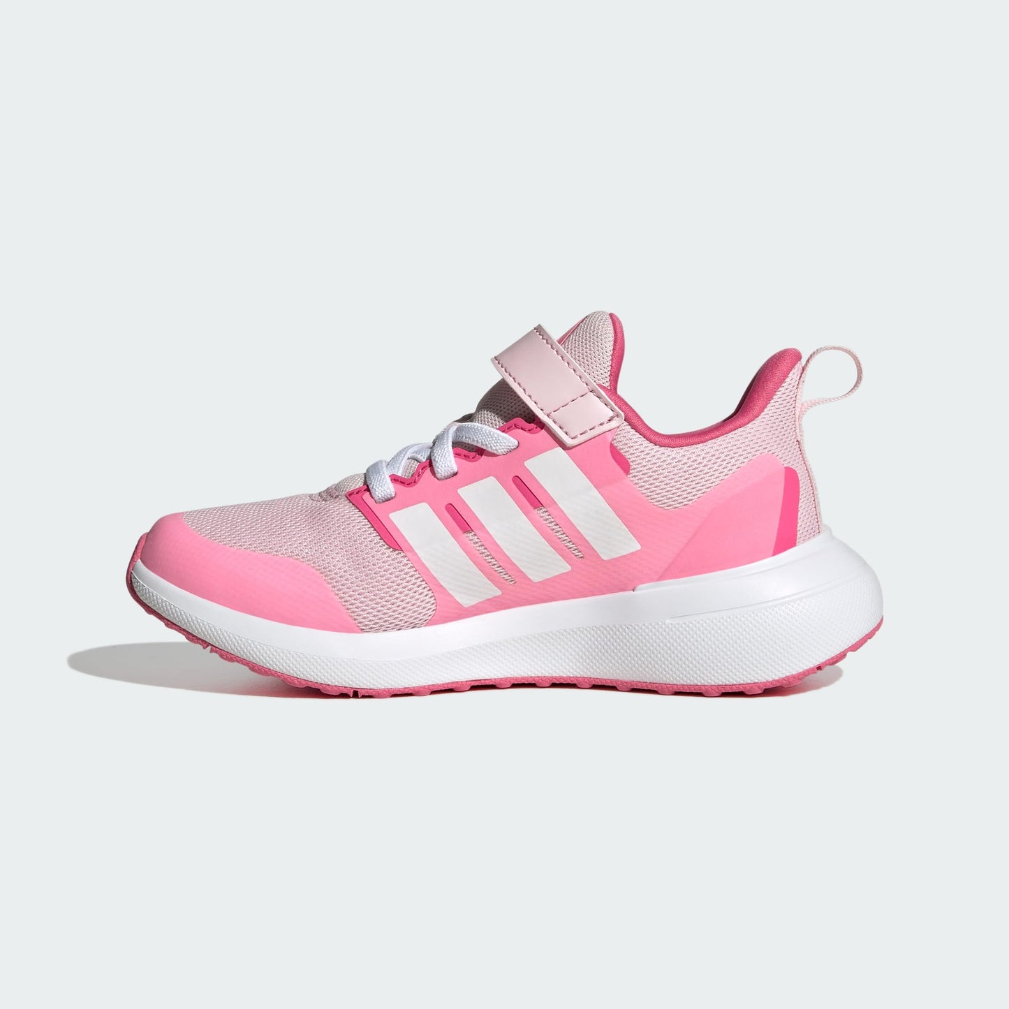 adidas Girl's Fortarun 2.0 Elastic Lace (Little Kid/Big Kid) Clear Pink/Footwear White/Bliss Pink 3 Little Kid M