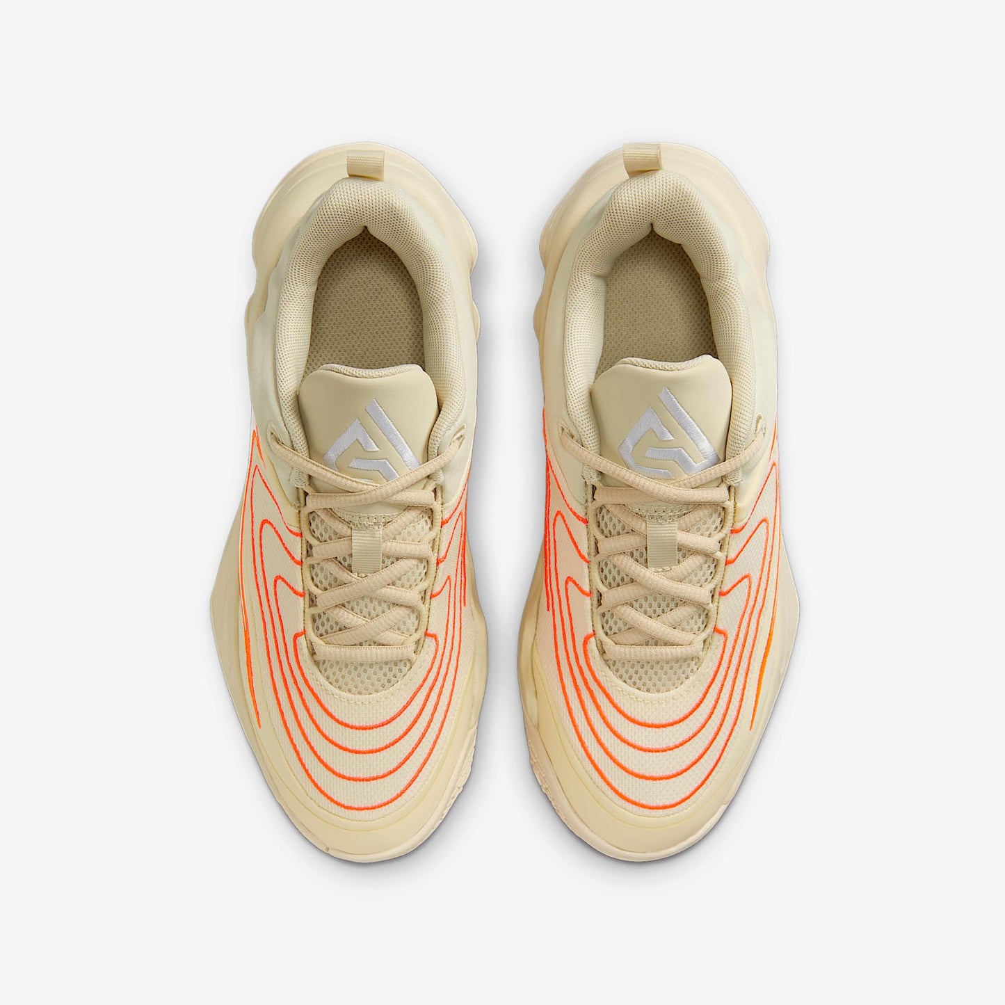 Giannis Immortality 4 Big Kids' Basketball Shoes (FZ6734-200, Light Khaki/Alabaster/Total Orange/White) Size 2.5