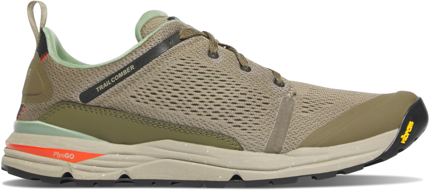 Danner Men's Trailcomber 3" Hiking Shoes - Lightweight, Breathable, Quick-Drying, Vibram Megagrip, Cordura Upper, Ortholite Footbed, Timberwolf/Cargo Green - 12 D