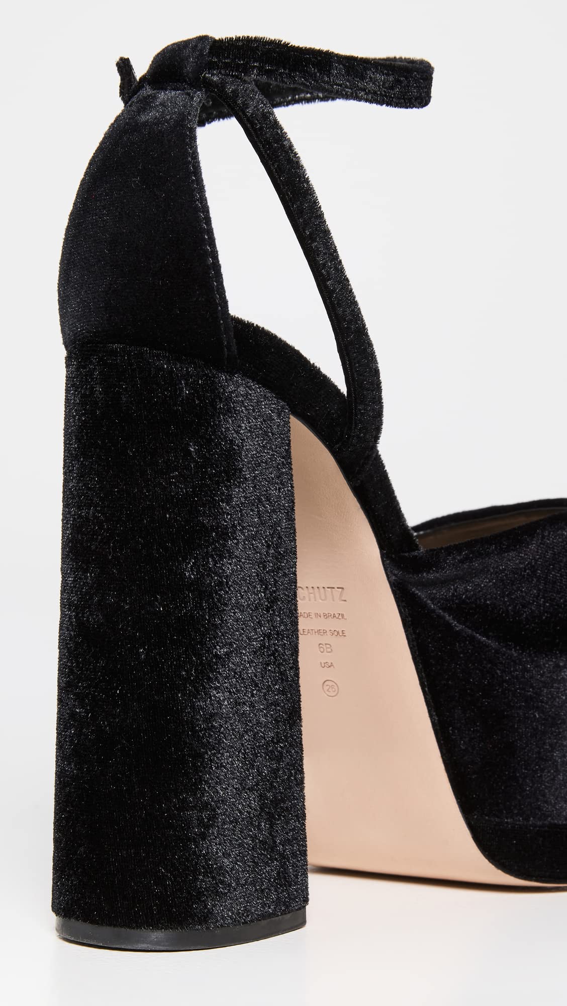 SCHUTZ Women's Luan Heels, Black, 8 Medium US