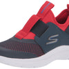 Skechers Kids Boys Skech Fast Sneaker, Navy/Red, 3.5 Big Kid