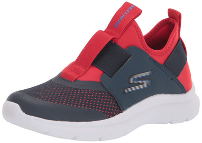 Skechers Kids Boys Skech Fast Sneaker, Navy/Red, 3.5 Big Kid