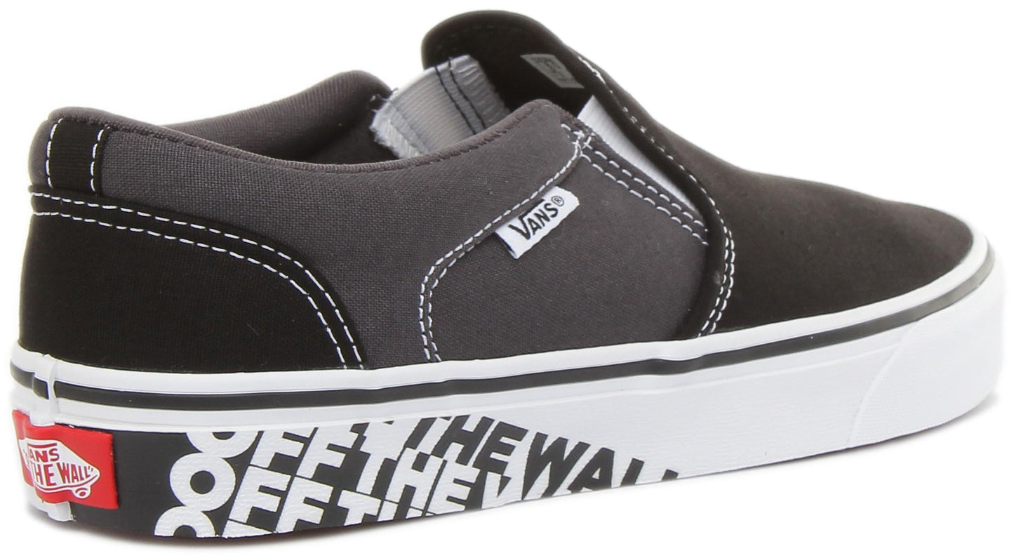 Vans Men's Asher Seasonal Trainers, OTW Sidewall Black White, 9 US