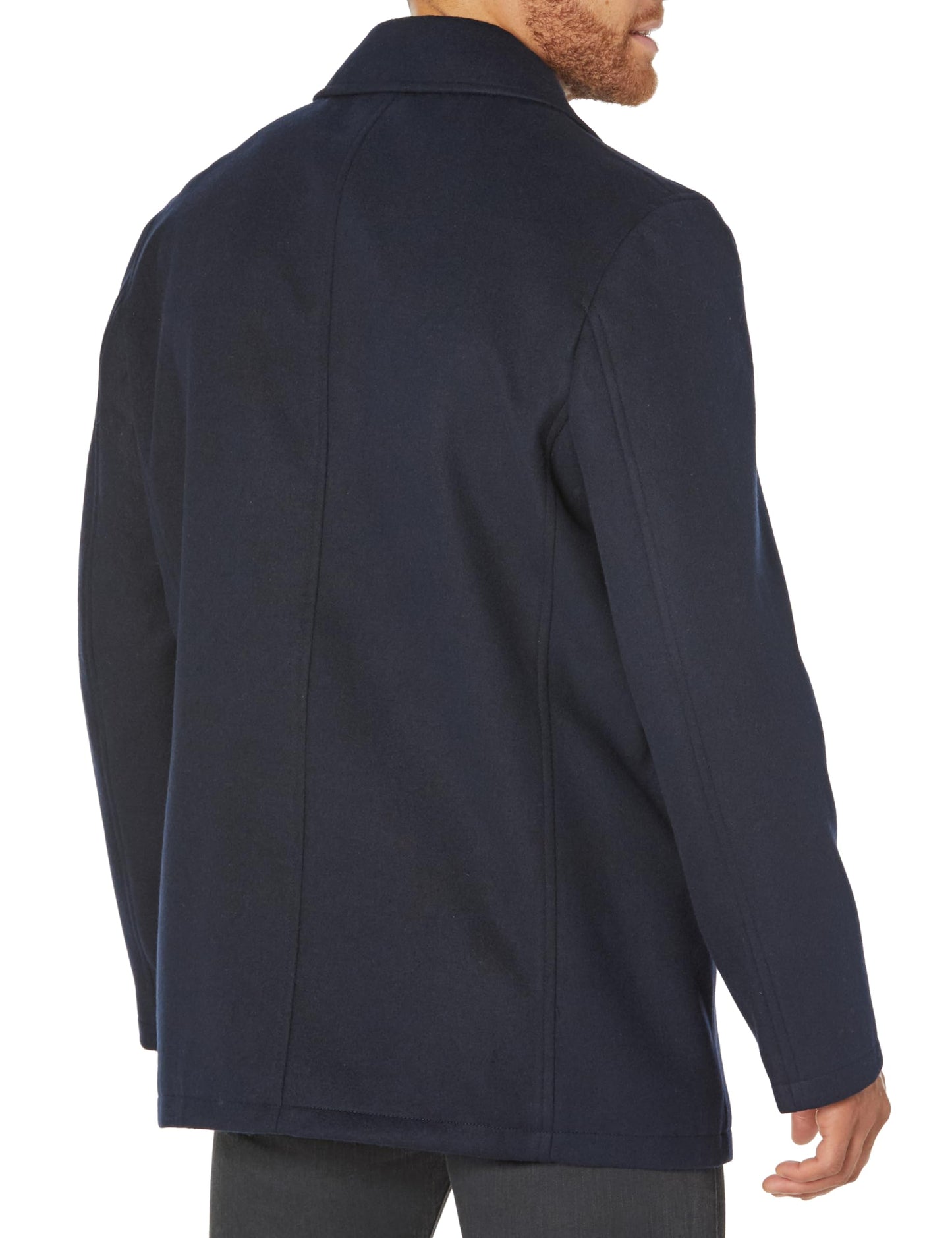 Ben Sherman Men's Boris Classic Double Breasted Peacoat Jacket, Navy, XX-Large