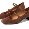 Madewell Women's Nettie Mary Jane Suede Flat, Soft Mahogany, 10.5
