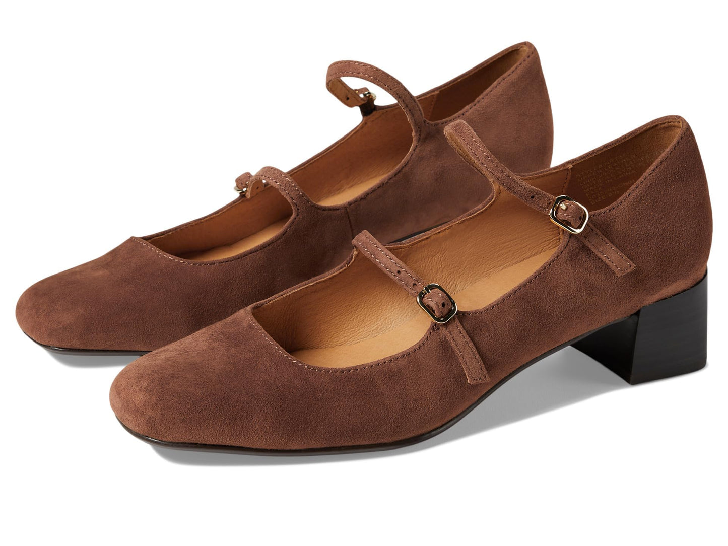 Madewell Women's Nettie Mary Jane Suede Flat, Soft Mahogany, 10.5