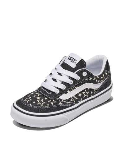 Vans Missy Brooklyn LS Shoe | Girls' Low-Top Sneakers for School & Fashion, Casual Kid Footwear, Stars Black, 4