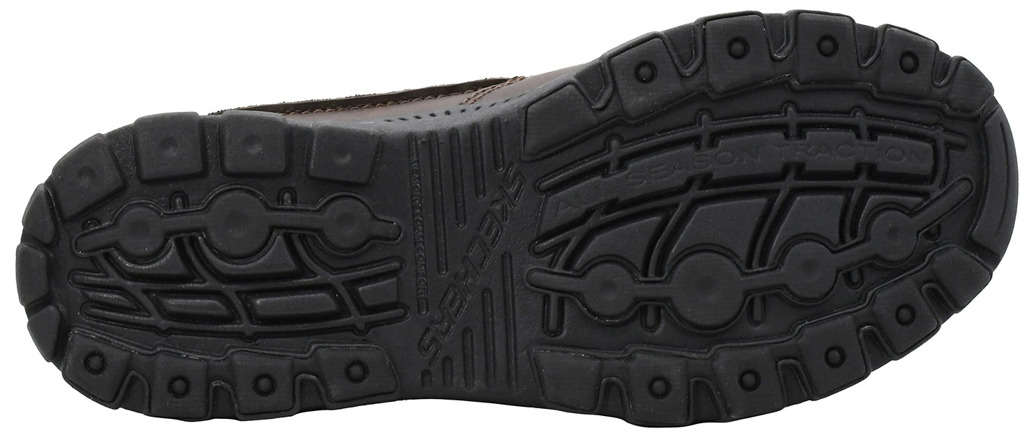 Skechers Men's Braver- Rayland Slip-On Loafer, Dark Brown, 9.5 M US