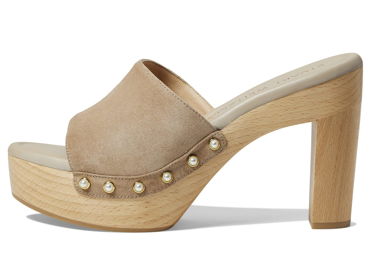 Stuart Weitzman Pearl Clog 85 Sandal Latte 10 B