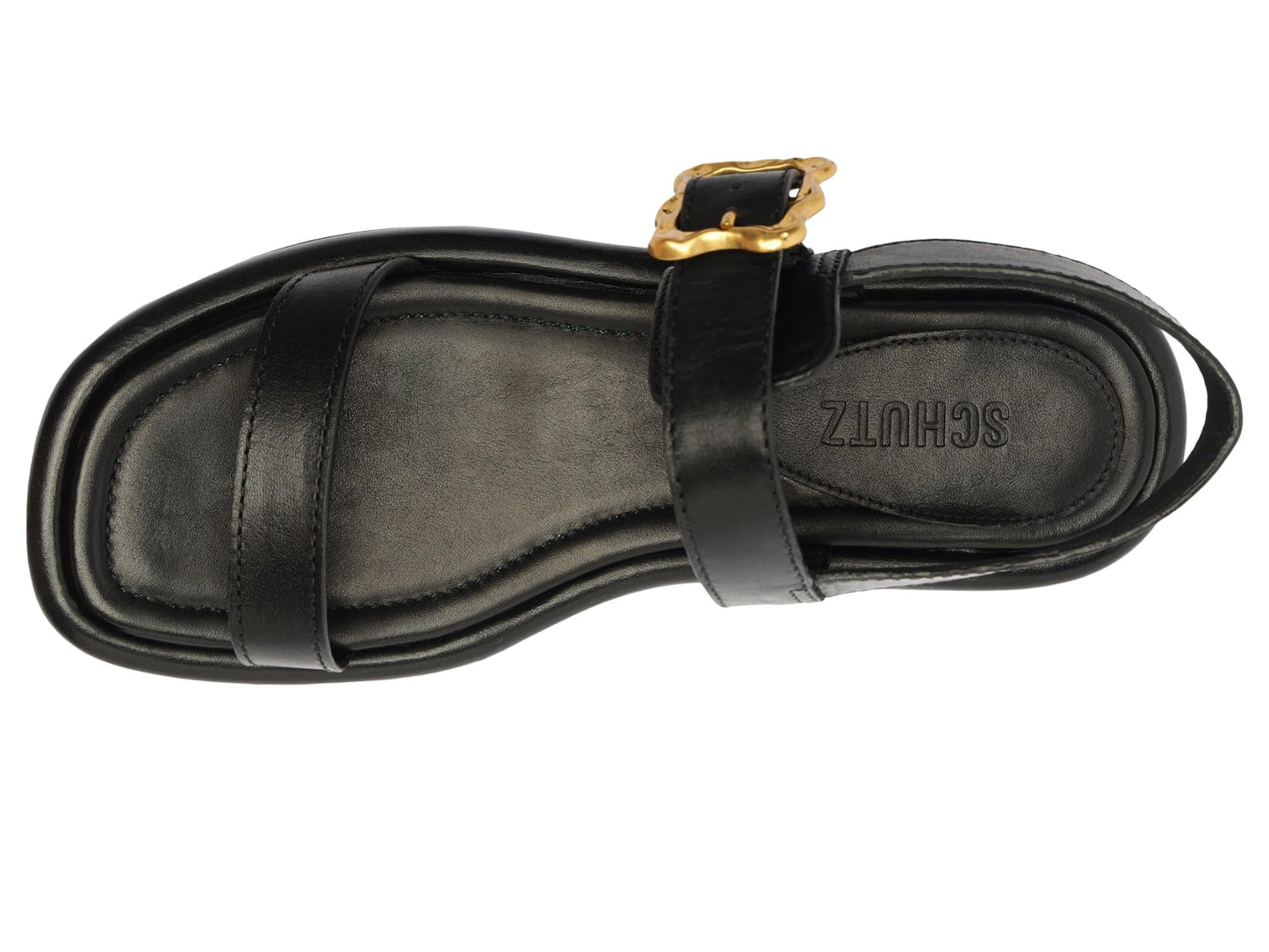Schutz Women's Wavy Flatform Black 5.5 Medium