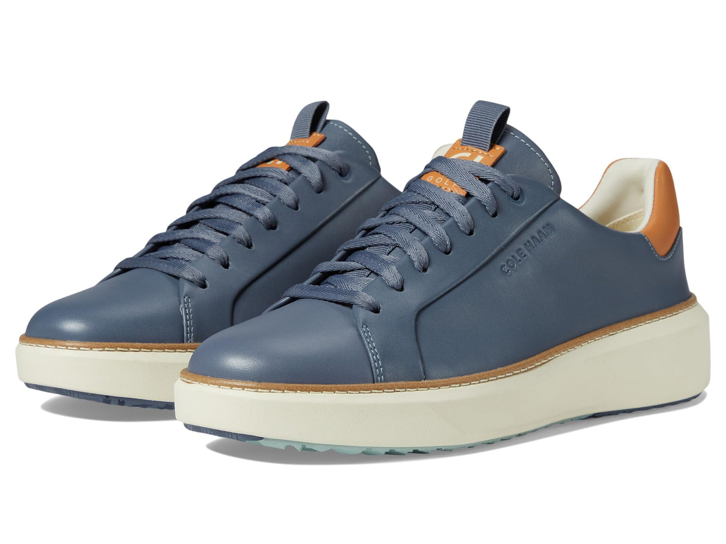 Cole Haan Mens Grandpro Topspin Golf Folkstone Gray/Natural Tan/Ivory 8.5 M