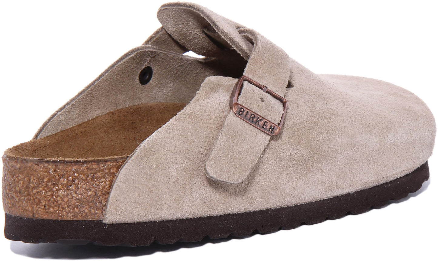 Taupe Suede Boston Clog by Birkenstock