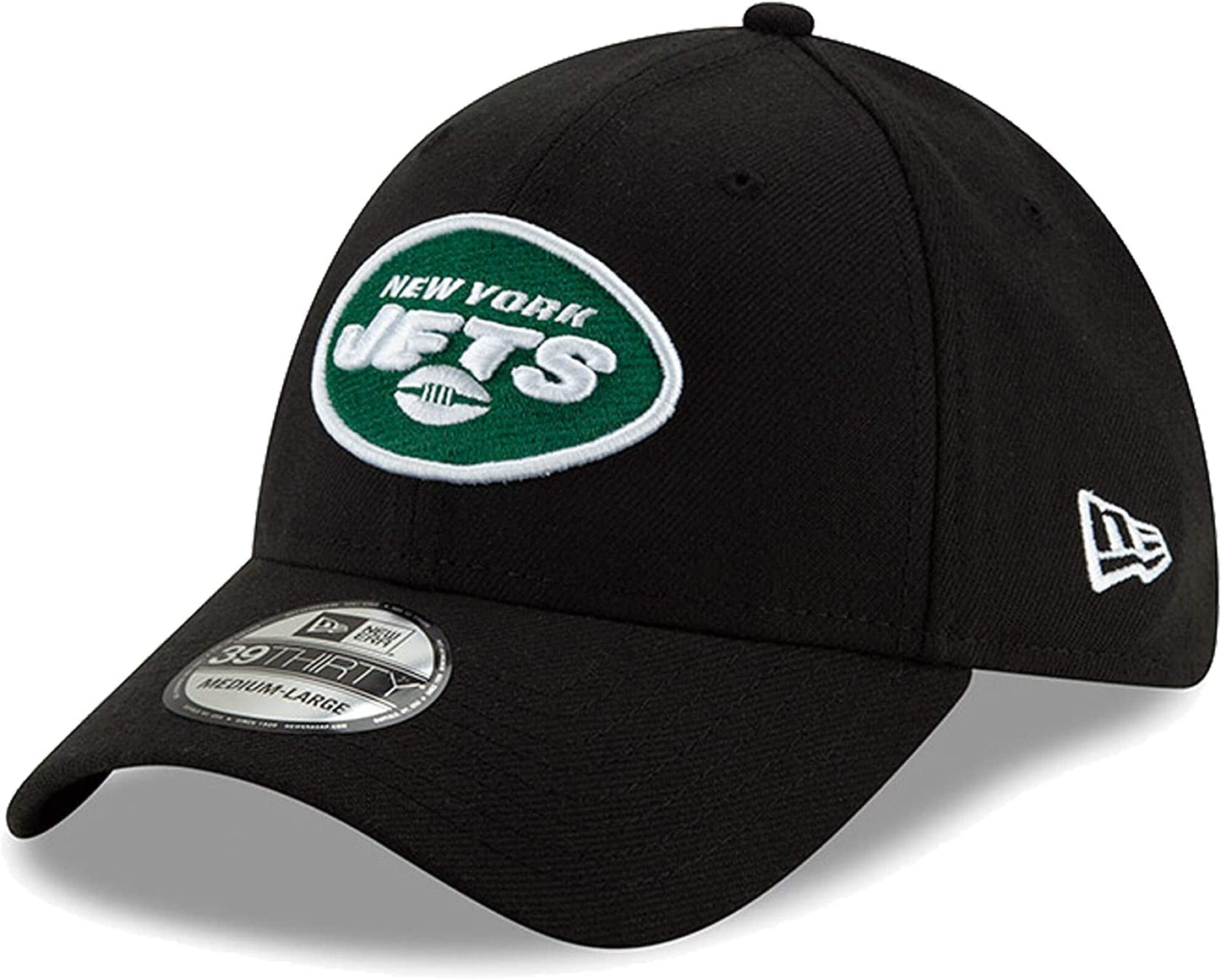 New Era NFL Team Classic 39THIRTY Stretch Flex Fit Hat Cap (as1, Alpha, m, l, New York Jets Black)