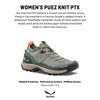 Salewa Women's Puez Knit Powertex Waterproof Trail Shoe for Hiking & Trekking - Shadow/Dark Olive - 11