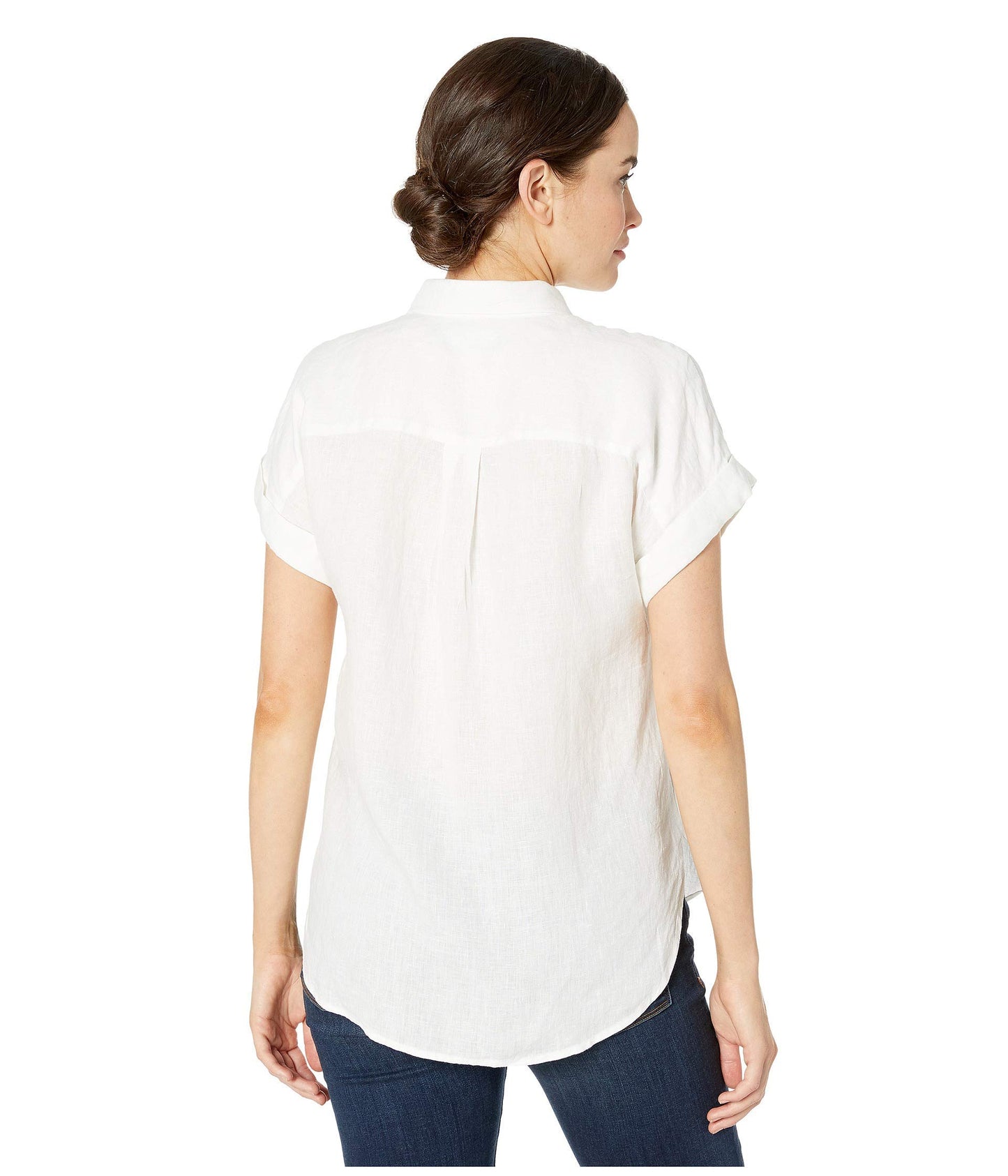 Lauren Ralph Lauren Linen Dolman-Sleeve Shirt White MD