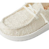 HEYDUDE Kids Wendy Crochet Lace (Little Kid/Big Kid) - Shoes for Kids - Canvas Upper - Cotton Lining White/Gold 6 Big Kid M