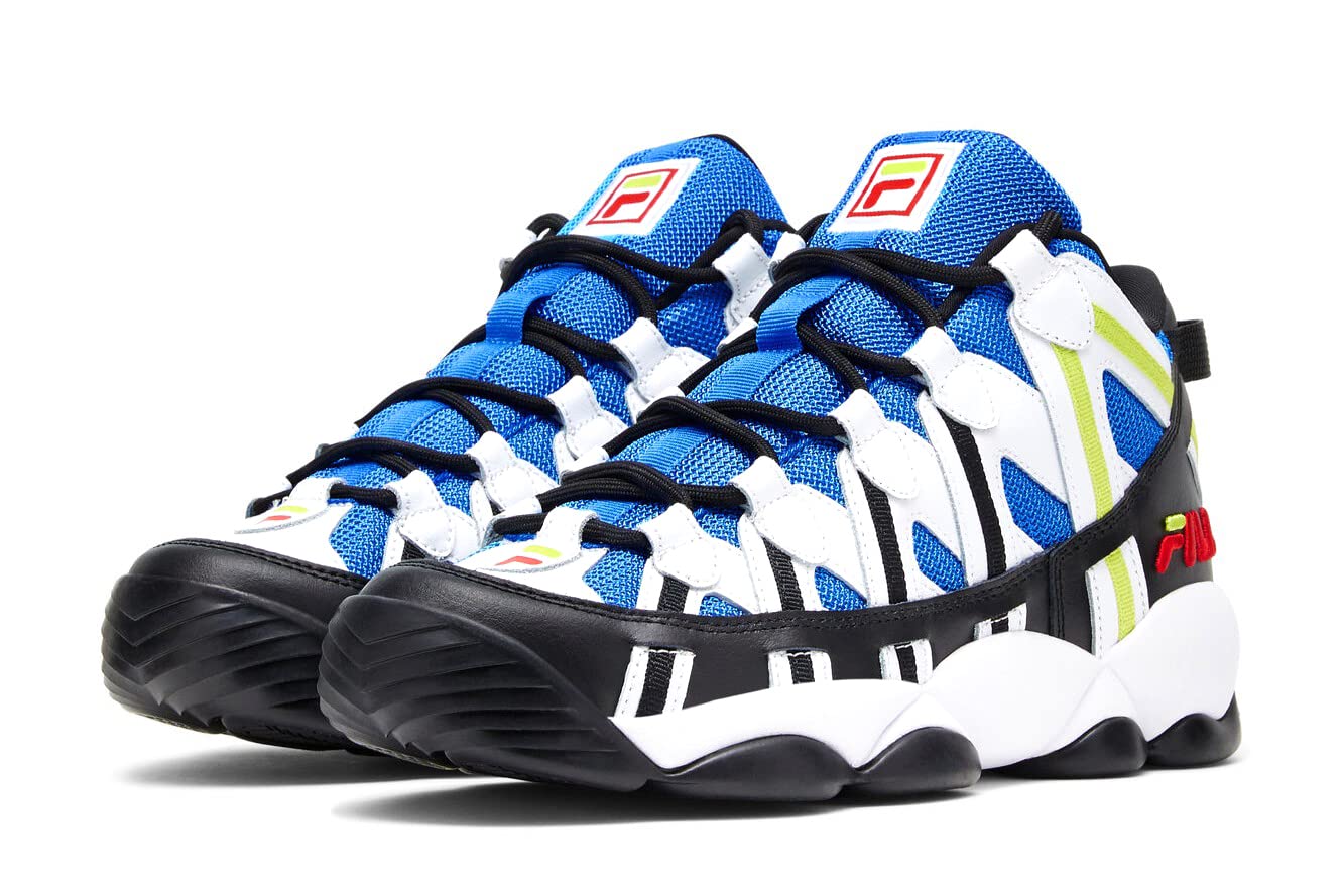 Fila Men's Spaghetti Jerry Stackhouse Retro Basketball Shoes White/Black/Electric Blue