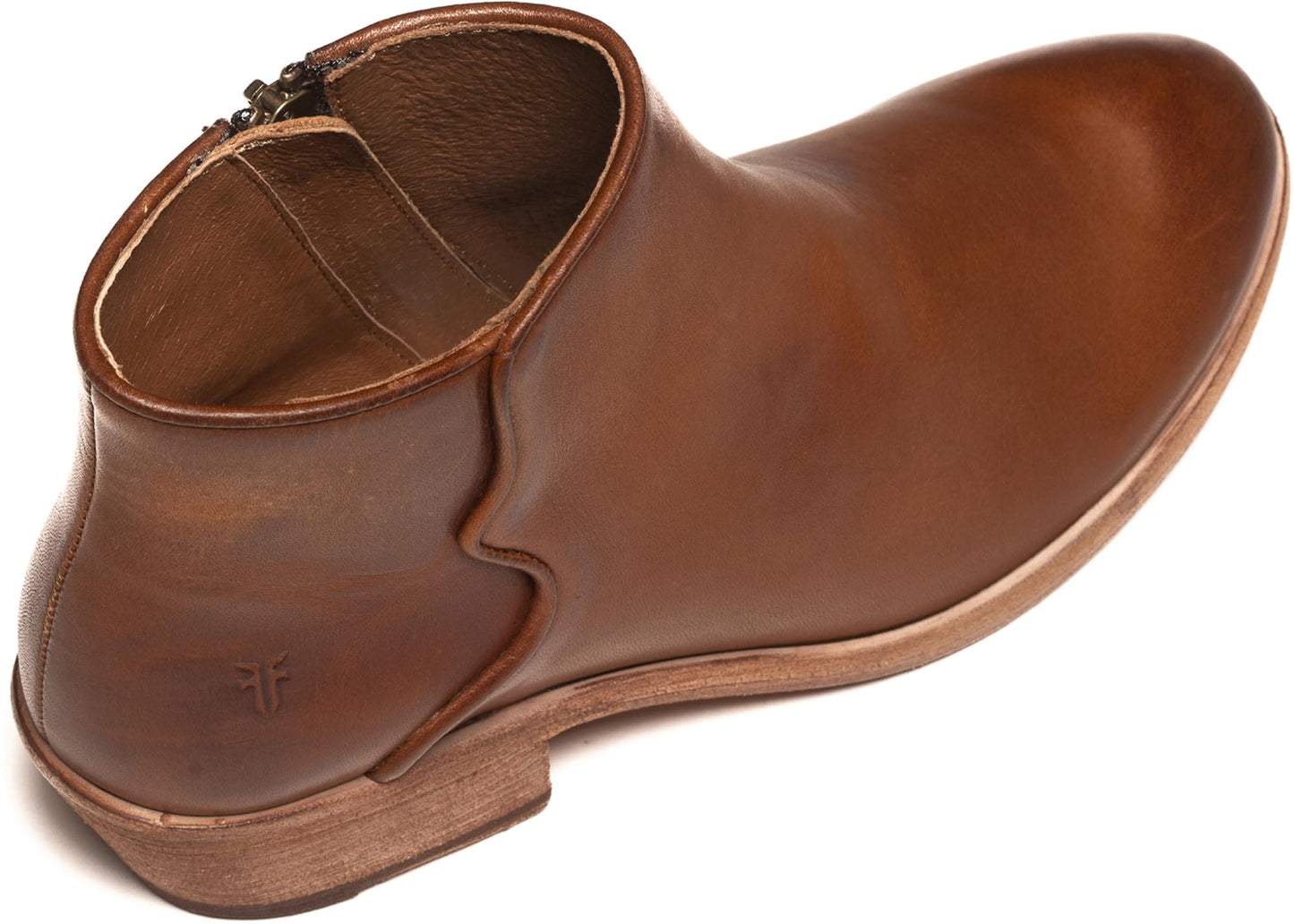 Frye Carson Piping Booties for Women Made from Soft Full-Grain Leather with Signature Western-Inspired Piping Detail and Supple Leather Lining – 4” Shaft Height, Caramel - Avalon - 6.5M