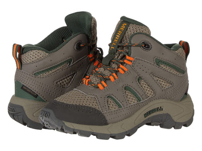 Merrell Unisex Kid's OAKCREEK MID LACE WATERPROOF Backpacking Boot, BOULDER, 2 Medium