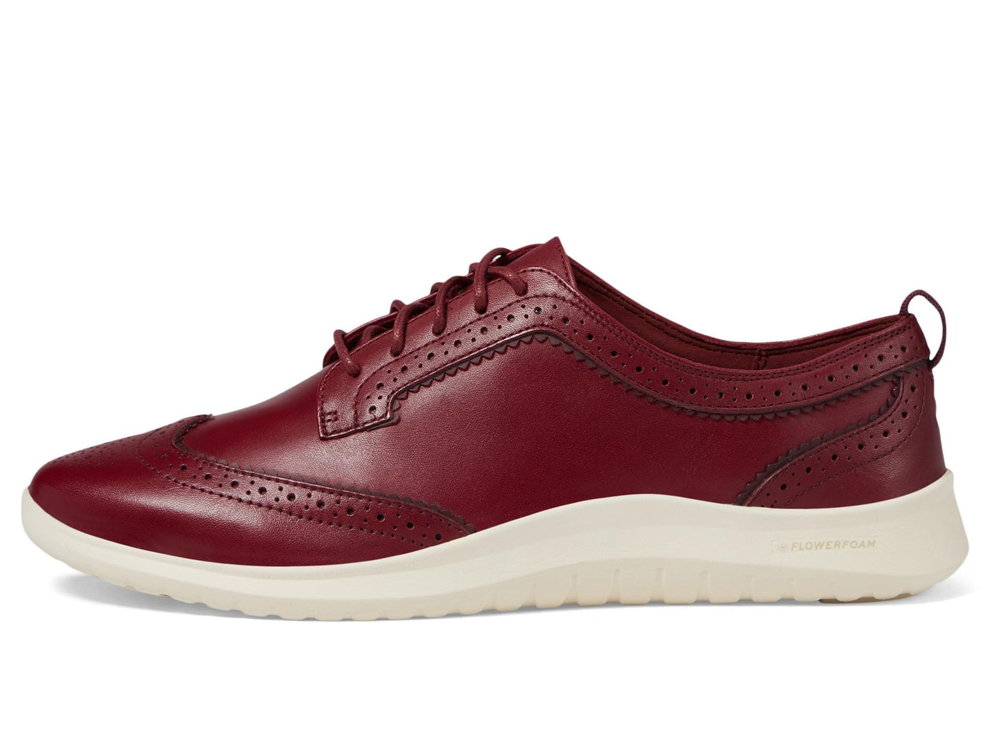 Cole Haan Womens Zerogrand Meritt Wing Tip Oxford, Black Cherry/Ivory, 10 Medium