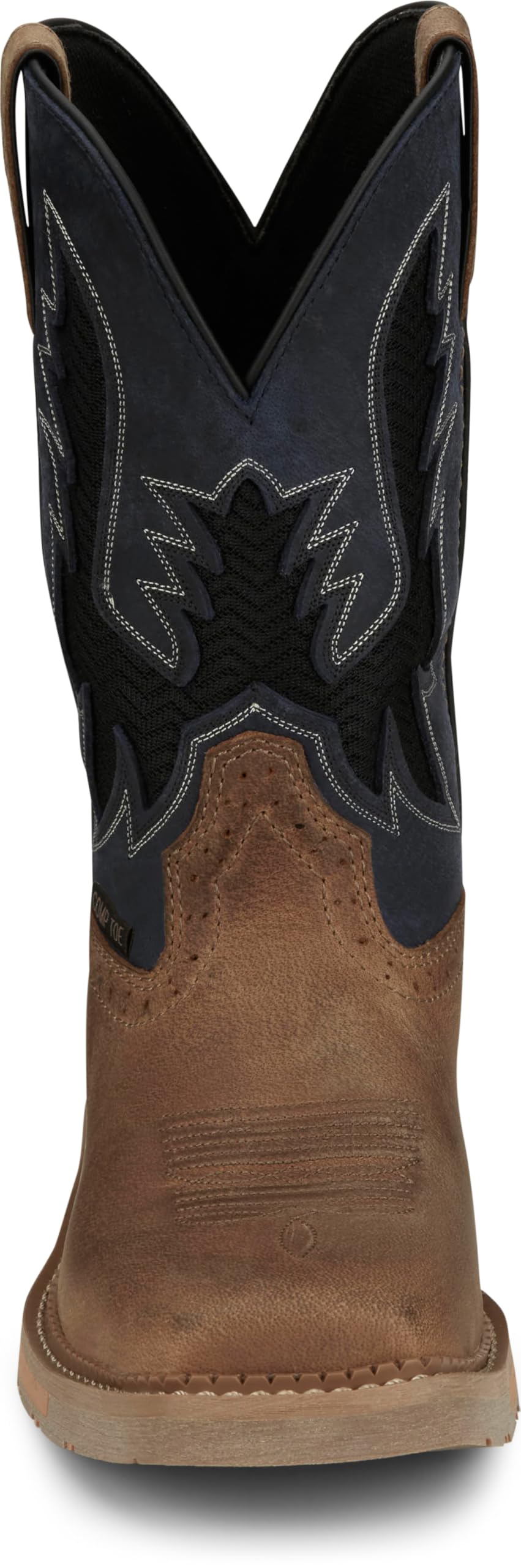 Justin Work Bolt 11" Composite Toe Men's Industrial-and-Construction-Boots, EH Rated, Oil & Slip Resistant, ASTM F2413, Cement Construction, Peanut Tan - 9.5 D