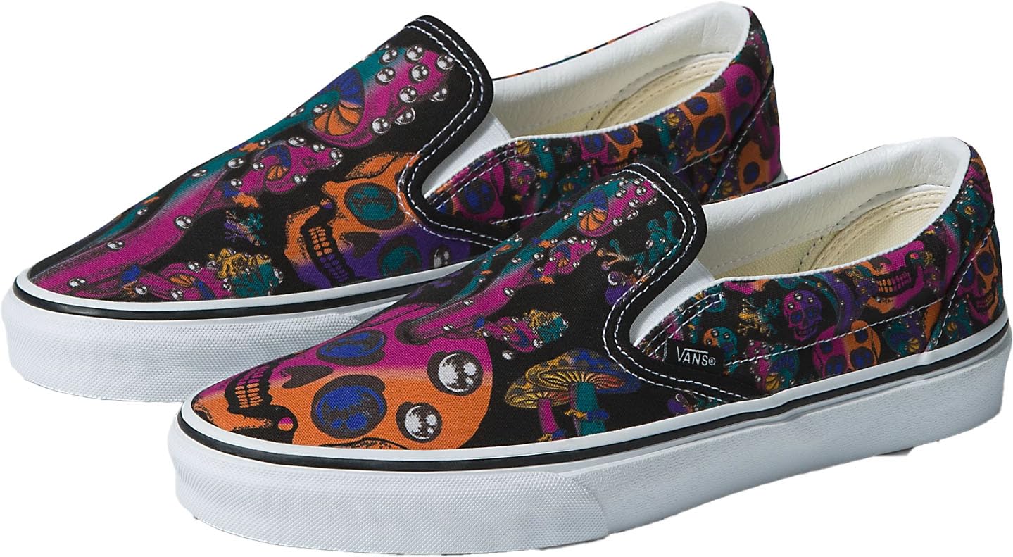 Vans - Unisex Classic Slip-On Shoes, Color Black Multi, Size: 3.5 M US Mens / 5 M US Womens