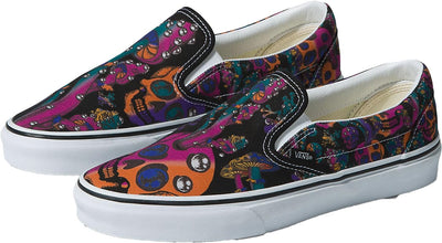 Vans - Unisex Classic Slip-On Shoes, Color Black Multi, Size: 3.5 M US Mens / 5 M US Womens