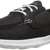 Skechers Performance Women's GO Walk Lite-Eclipse Boat Shoe,black/white,7 M US