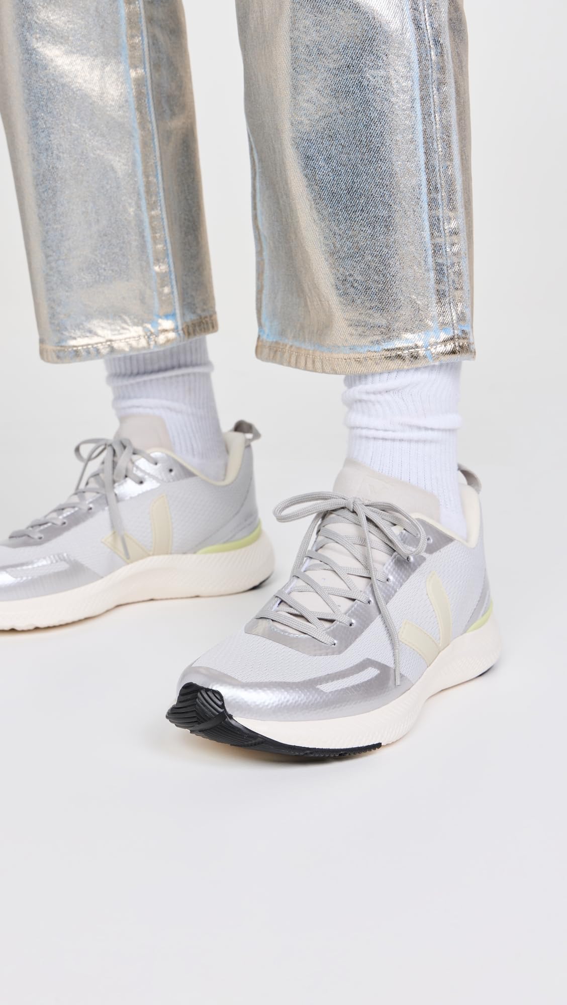 Veja Women's Impala Sneakers, Light Grey/Pierre/Silver, 10 Medium US