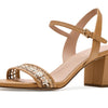 JOSIE BLOCK HEEL SANDAL (65MM), BRITISH TAN LEATHER, 8-B US