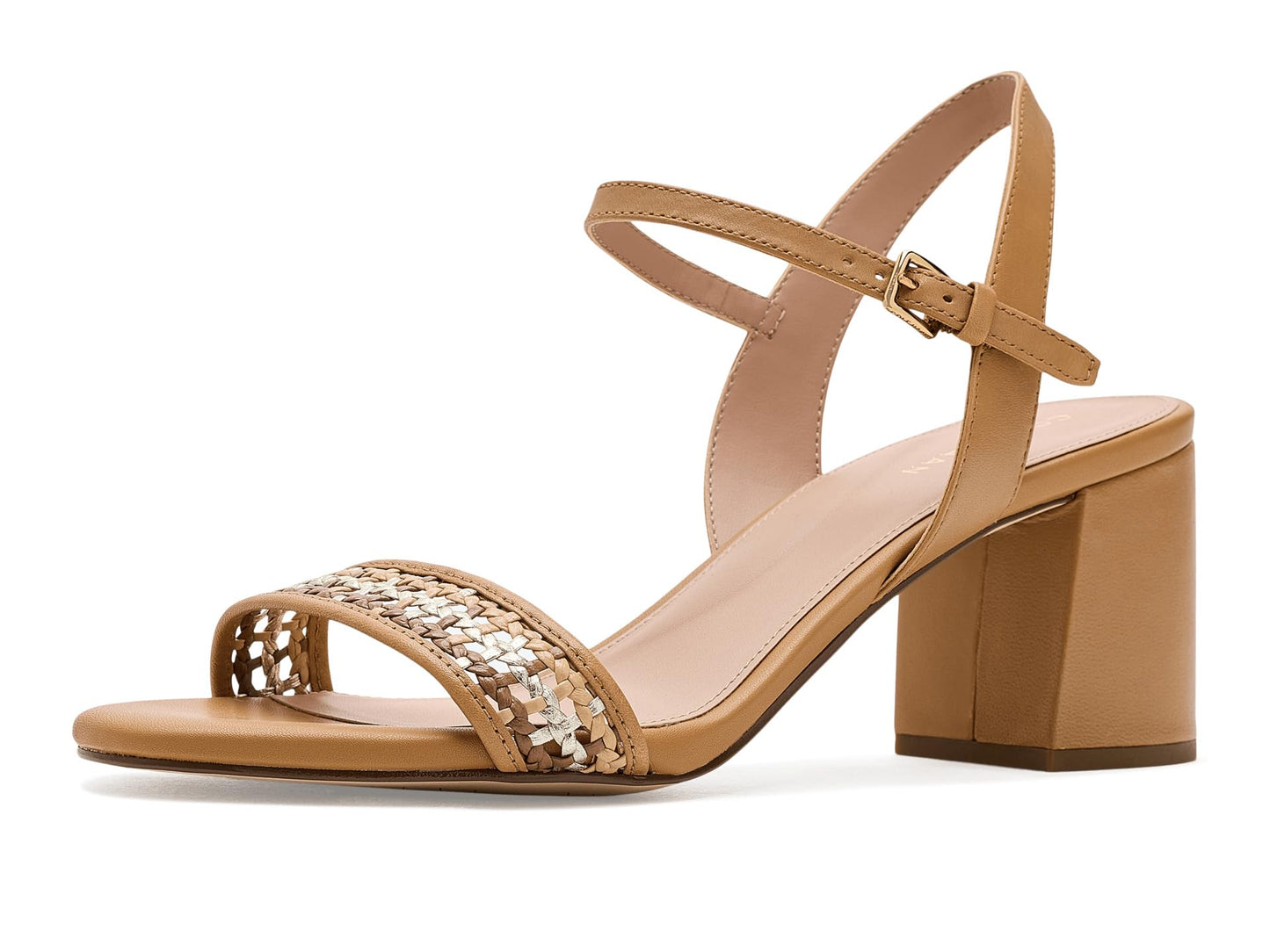 JOSIE BLOCK HEEL SANDAL (65MM), BRITISH TAN LEATHER, 8-B US