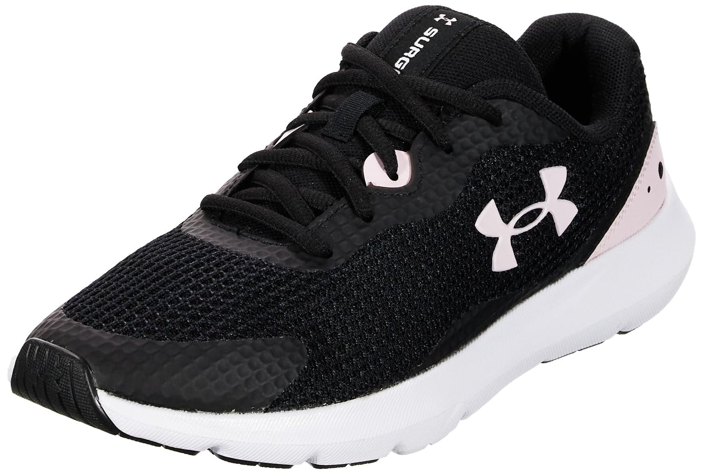 Under Armour Womens Surge 3 Running Shoe, (007) Black/Prime Pink/Prime Pink, 10 US