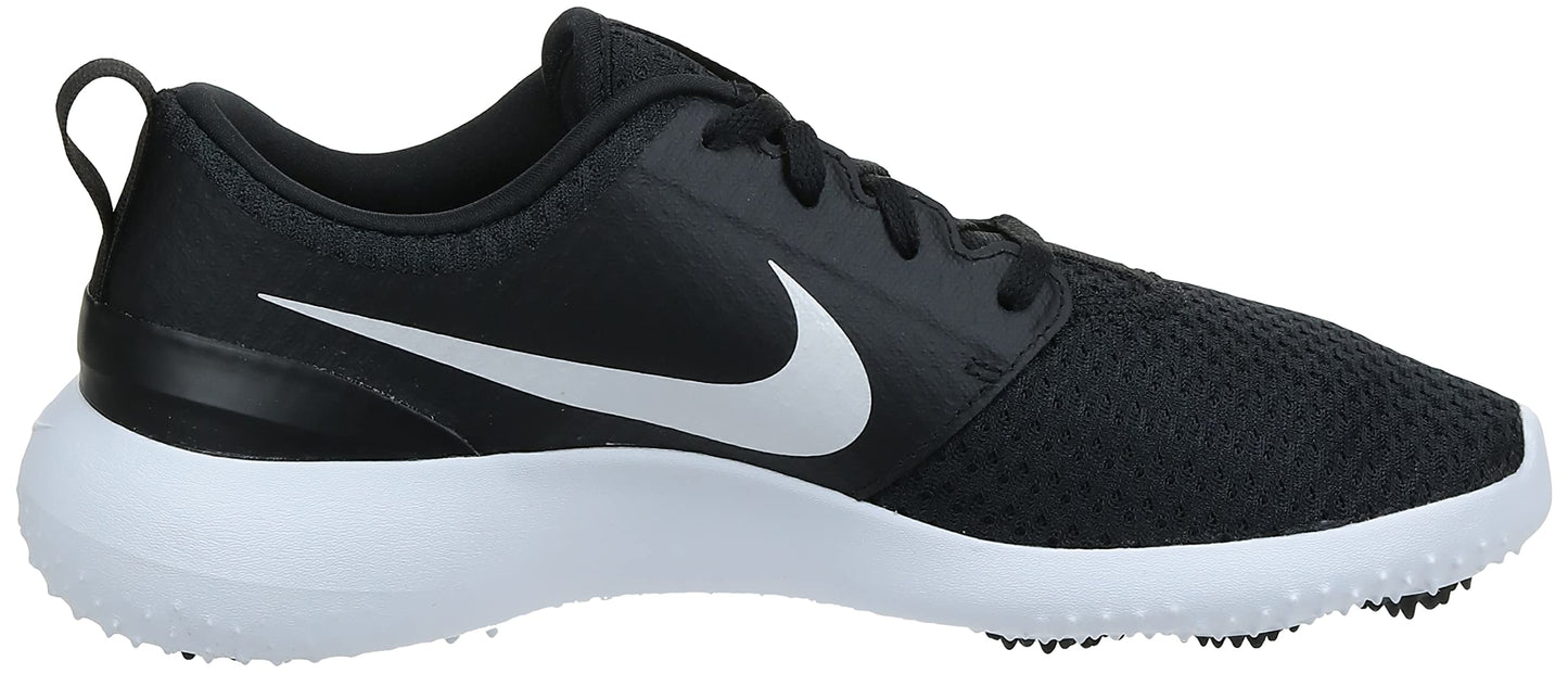 Nike Golf Women's Roshe G Shoes, Black/Metallic White/White, 8