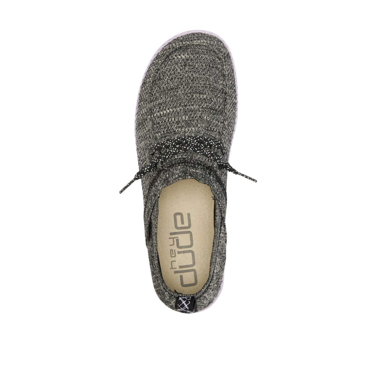 Hey Dude Women's Wendy Halo Black Lilac Size 10 | Women’s Shoes | Women’s Lace Up Loafers | Comfortable & Light-Weight