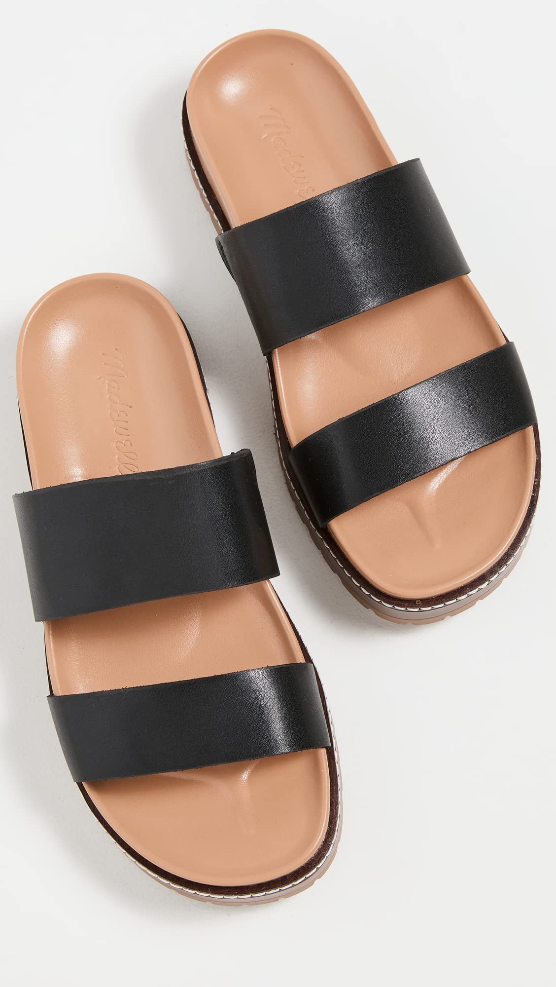 Madewell The Charley Double-Strap Slide Sandal True Black 8 M