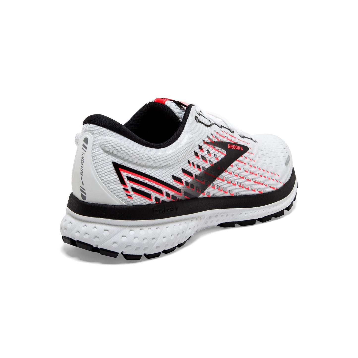 Brooks Women's Ghost 13 Running Shoe - White/Pink/Black - 12 Medium