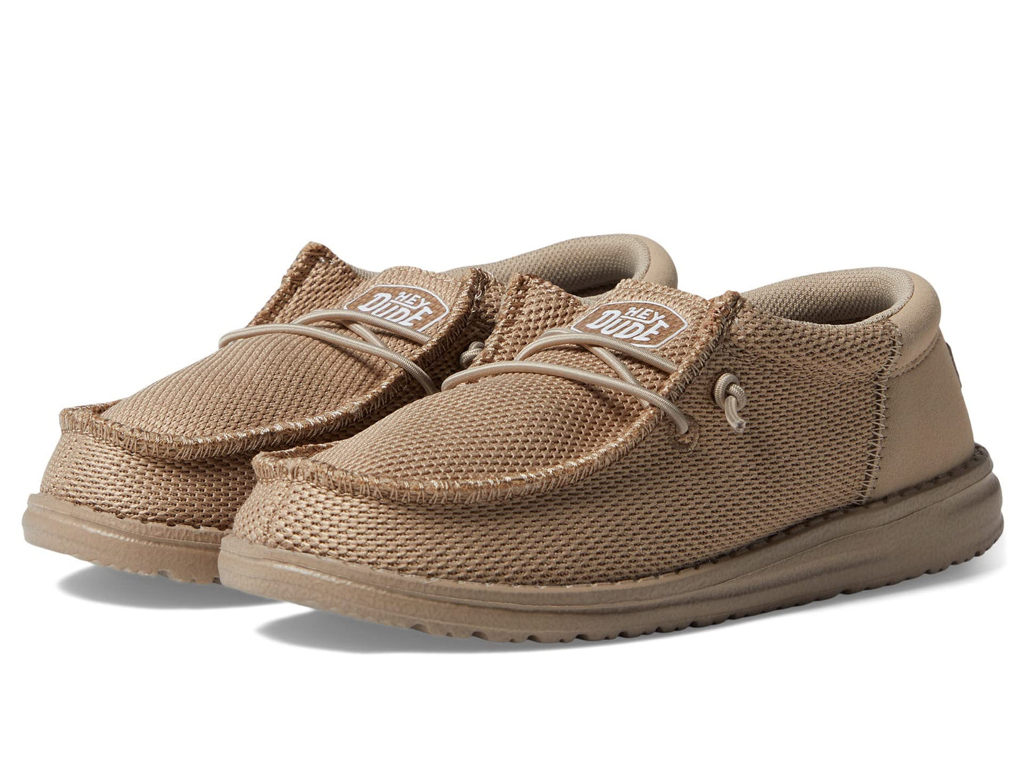Hey Dude® Kids Wally Funk Mono Toddler Shoes – Textile Construction – Foam Insole – Round Toe Caramel 5 Toddler Medium