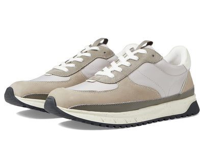 Madewell Kickoff Trainer Sneakers in Leather and (Re) sourced Nylon Stone Multi/Grey Neutral 8 M