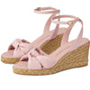 Stuart Weitzman Playa Espadrille Knot Wedge Ballet/Natural 9 B