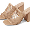 Stuart Weitzman Cayman 85 Block Slide Natural/Adobe 9 B