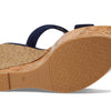 Stuart Weitzman 5050 Wedge Sandal Nice Blue/Natural 8 B
